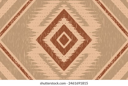 Ethnic abstract ikat art. Seamless pattern in tribal, folk embroidery, and Mexican style. Aztec geometric art ornament print.Design for carpet, wallpaper, clothing, wrapping, fabric, cover, textile