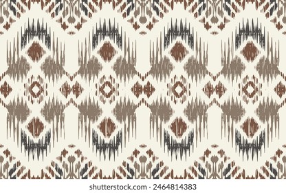 Ethnische abstrakte Ikat-Kunst. Nahtlose Muster in Stamm, Volksstickerei und mexikanischem Stil. Aztec geometrische Kunst Ornament Print.Design für Teppich, Bildschirmhintergrund, Bekleidung, Verpackung, Stoff, Bezug, Textil