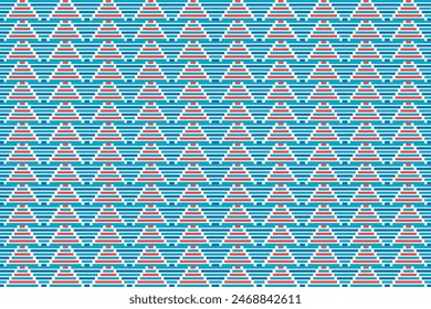 Ethnic abstract ikat art. Seamless pattern in tribal, folk embroidery, and Mexican style. Aztec chevron art ornament print.Design for carpet, wallpaper, clothing, wrapping, fabric, cover, textile,deco