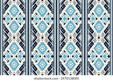 Ethnic abstract ikat art. Seamless pattern in tribal, folk embroidery, and Mexican style. Aztec geometric art ornament print.Design for carpet, wallpaper, clothing, wrapping, fabric, cover, textile