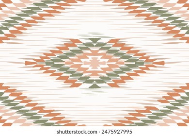 Arte de ikat abstracto étnico. Patrón sin fisuras en estilo tribal, bordado popular y mexicano. Arte geométrico azteca ornamento print.Design para alfombra, Fondo de pantalla, ropa, envoltura, tela, cubierta, textil