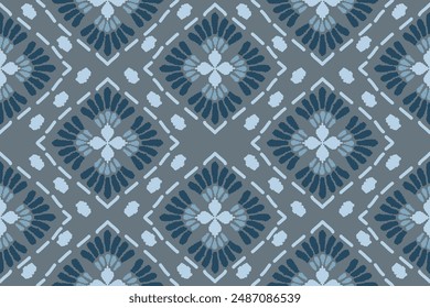 Ethnic abstract ikat art. Seamless pattern in tribal, folk embroidery, and Mexican style. Aztec geometric art ornament print.Design for carpet, wallpaper, clothing, wrapping, fabric, cover, textile