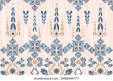 Ethnic abstract ikat art. Seamless pattern in tribal, folk embroidery, and Mexican style. Aztec geometric art ornament print.Design for carpet, wallpaper, clothing, wrapping, fabric, cover, textile Pr