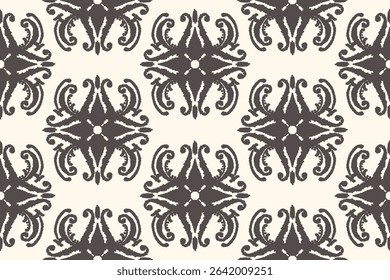 Ethnic abstract ikat art. Seamless pattern in tribal, folk embroidery, and Mexican style. Aztec geometric art ornament print.Design for carpet, wallpaper, clothing, wrapping, fabric, cover, textile