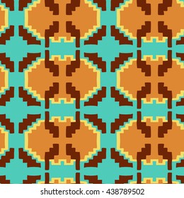 Ethnic abstract ikat art. Seamless pattern in tribal, folk embroidery, and Mexican style. Aztec geometric art ornament print.Design for carpet, wallpaper, clothing, wrapping, fabric, cover, textile