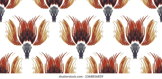 Ethnische abstrakte Kunst. Nahtlose Muster in Stamm, Volksstickerei und mexikanischem Stil. Aztekische Blumenmuster-KunstverzierungenDesign für Teppich, Tapeten, Kleidung, Umhüllung, Stoff, Deckung, Textilien