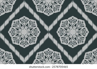 Ethnic abstract ikat fabric artwork with seamless patterns, combining tribal, indigenous and Mexican embroidery with Aztec geometric motifs. Ideal for rugs, wallpapers, throws, fabrics and clothing.