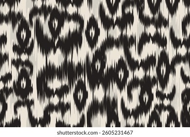 Ethnic abstract ikat fabric artwork with seamless patterns, combining tribal, indigenous and Mexican embroidery with Aztec geometric motifs. Ideal for rugs, wallpapers, throws, fabrics and clothing.