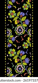 Ethnic abstract ikat fabric artwork with seamless patterns, combining tribal, indigenous and Mexican embroidery with Aztec geometric motifs. Ideal for rugs, wallpapers, throws, fabrics and clothing