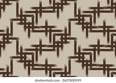 Ethnic abstract ikat fabric artwork with seamless patterns, combining tribal, indigenous and Mexican embroidery with Aztec geometric motifs. Ideal for rugs, wallpapers, throws, fabrics and clothing.