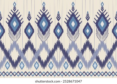 Padrão de ikat abstrato étnico. Bordado folclórico, e estilo mexicano. Arte geométrica asteca ornamento print.Design para tapete, papel de parede, roupas, envoltório, tecido, tampa, têxtil, cachecol 