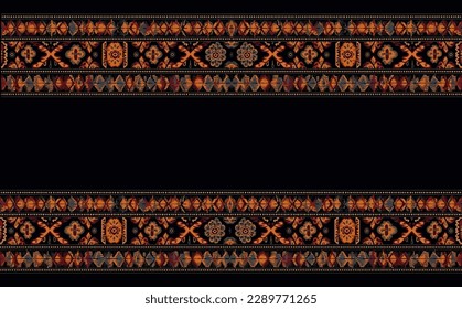 Ethnic abstract ikat pattern. Seamless pattern in tribal, folk embroidery, Mexican style. Aztec geometric art ornament print.Design for carpet, wallpaper, clothing, wrapping, fabric, cover, textile