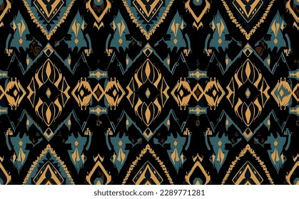 Ethnic abstract ikat pattern. Seamless pattern in tribal, folk embroidery, Mexican style. Aztec geometric art ornament print.Design for carpet, wallpaper, clothing, wrapping, fabric, cover, textile