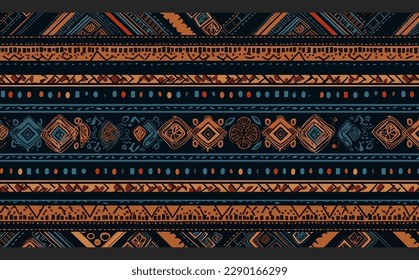 Ethnic abstract ikat pattern. Seamless pattern in tribal, folk embroidery, Mexican style. Aztec geometric art ornament print.Design for carpet, wallpaper, clothing, wrapping, fabric, cover, textile