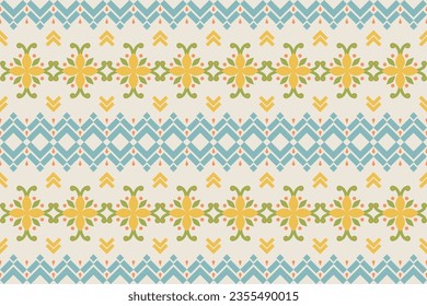 Ethnic abstract ikat. Seamless pattern in tribal, folk embroidery. Aztec geometric art ornament print.Design for carpet, wallpaper, clothing, wrapping, fabric, cover, textile.Style maxican,indain