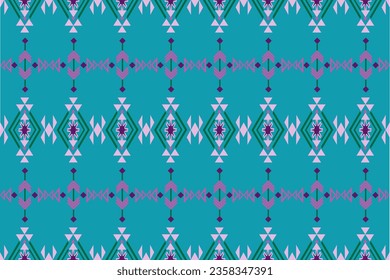 Iikat abstracto étnico. Patrón sin foco en el bordado tribal, folclórico. Impresión de ornamento de arte geométrico azteca.Diseño de alfombras, papel pintado, ropa, envoltura, tela, textil.Estilo maxicano,indain