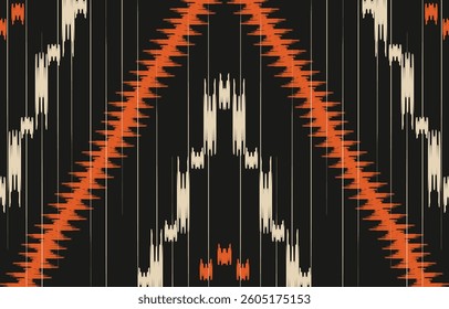Ethnic abstract ikat seamless pattern Design for background ,curtain, carpet, clothing, wrapping, fabric, Batik.