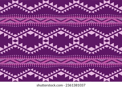 Ethnic abstract ikat.Seamless pattern in tribal.Native aztec boho vector design.Colorful geometric embroidery for Textiles,fabric,clothing,background,batik,knitwear,fashion