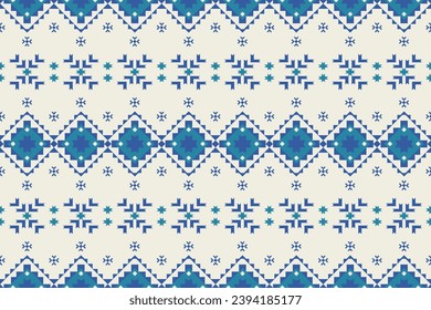 Tikat abstracto étnico.Patrón sin foco en tribal.Diseño vectorial de boho azteca nativa.Patrón floral de estilo asiático colorido.Ornamento folk geométrico Ikat.Textura vectorial étnica tribal