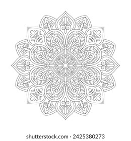 Ethnic Abstract Mandala Coloring Book Page for kdp Book Interior. Peaceful Petals, Ability to Relax, Brain Experiences, Harmonious Haven, Peaceful Portraits, Blossoming Beauty mandala design.