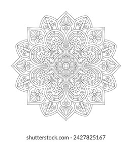 Ethnic Abstract Mandala Coloring Book Page for kdp Book Interior. Peaceful Petals, Ability to Relax, Brain Experiences, Harmonious Haven, Peaceful Portraits, Blossoming Beauty mandala design.