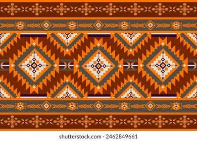 Ethnic abstract Native American pattern. ' Seamless pattern in tribal, folk  and navajo style. Aztec geometric art ornament Design for carpet, wallpaper, clothing, wrapping, fabric, cover, textile