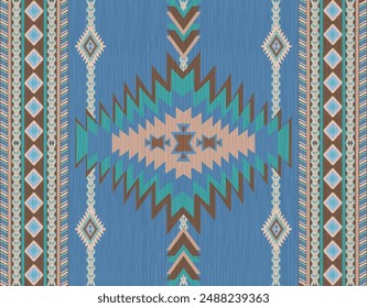 Ethnic abstract Native American pattern. Seamless pattern in tribal, folk  and navajo style. Aztec geometric art ornament Design for carpet, wallpaper, clothing, wrapping, fabric, cover, textile