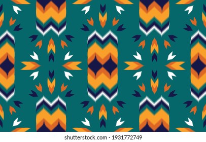 Ethnic abstract pattern art. Seamless pattern in tribal, folk embroidery, and Mexican style. Aztec geometric art ornament print.Design for carpet, wallpaper, clothing, wrapping, fabric, cover, textile