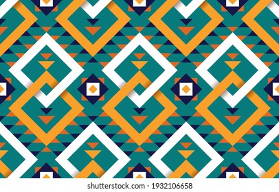 Ethnic abstract pattern art. Seamless pattern in tribal, folk embroidery, and Mexican style. Aztec geometric art ornament print.Design for carpet, wallpaper, clothing, wrapping, fabric, cover, textile