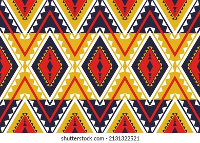 Ethnic abstract pattern art. Seamless pattern in tribal, folk embroidery, and Mexican style. Geometric striped. Design for background, wallpaper, vector illustration, textile, fabric, clothing, batik.