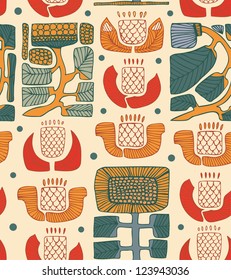 Ethnic abstract pattern. Floral national background. Abstract native texture for textile, wallpapers, crafts, package papers