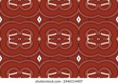 Ethnic abstract Pattern Seamless ikat pattern in tribal, folk embroidery, and Asia style. Aztec geometric art ornament print. Design for carpet, wallpaper, clothing, wrapping, fabric, cover.