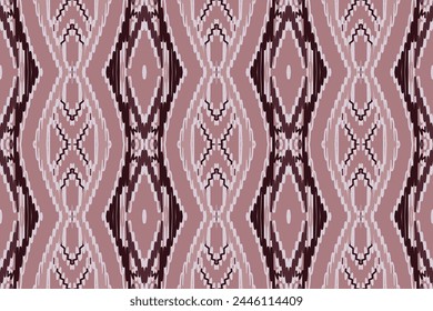 Ethnic abstract Pattern Seamless ikat pattern in tribal, folk embroidery, and Asia style. Aztec geometric art ornament print. Design for carpet, wallpaper, clothing, wrapping, fabric, cover.