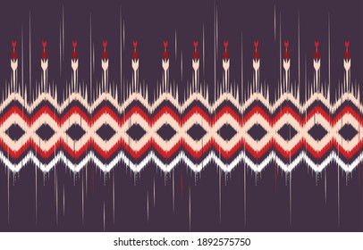 Ethnic abstract purple background. Seamless pattern in tribal, folk embroidery, and Mexican style. Aztec geometric art ornament print.Design for carpet, wallpaper, clothing, wrapping, fabric, cover