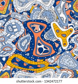 ethnic abstract seamless pattern with african print. Vector illustration
