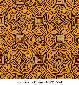 Ethnic abstract seamless pattern. Endless print silhouette texture  - vector 