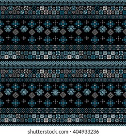 Ethnic abstract seamless pattern. Tribal art boho print, border ornament. Background texture, decoration