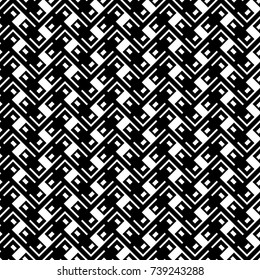 Ethnic abstract. Slanted rectangle slabs and figures. Herringbone pattern. Seamless surface design with tilted blocks. Repeated tiles ornament background. Mosaic motif. Grid wallpaper. Digital paper.