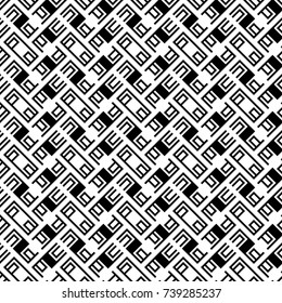 Ethnic abstract. Slanted rectangle slabs and figures. Herringbone pattern. Seamless surface design with tilted blocks. Repeated tiles ornament background. Mosaic motif. Grid wallpaper. Digital paper.