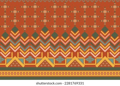 ethnic abstract square pattern art Tribal embroidery pattern, folk embroidery, tribal style. Aztec geometric art print design for rugs, clothing, wraps, fabrics, shawls, textiles.