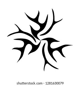 Ethnic abstract Tattoo tribal vector design illustration. Simple tattoo tribal logo design for men, woman and girl