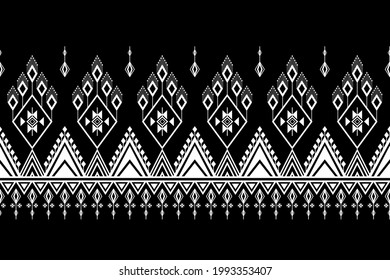 Ethnic abstract triangle pattern art. Seamless pattern in tribal, folk embroidery, and Mexican style. Aztec geometric art ornament print.Design for carpet, clothing, wrapping, fabric, cover, textile