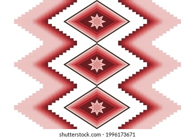 Ethnic abstract triangle pattern art. Seamless pattern in tribal, folk embroidery, and Mexican style. Aztec geometric art ornament print.Design for carpet, clothing, wrapping, fabric, cover, textile