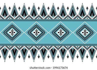Ethnic abstract triangle pattern art. Seamless pattern in tribal, folk embroidery, and Mexican style. Aztec geometric art ornament print.Design for carpet, clothing, wrapping, fabric, cover, textile