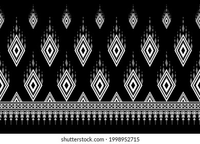 Ethnic abstract triangle pattern art. Seamless pattern in tribal, folk embroidery, and Mexican style. Aztec geometric art ornament print.Design for carpet, clothing, wrapping, fabric, cover, textile