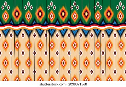 Ethnic abstract triangle pattern art. Seamless pattern in tribal, folk embroidery, and Mexican style. 
Aztec geometric art ornament print.Design for carpet, clothing, wrapping, fabric, cover, textile
