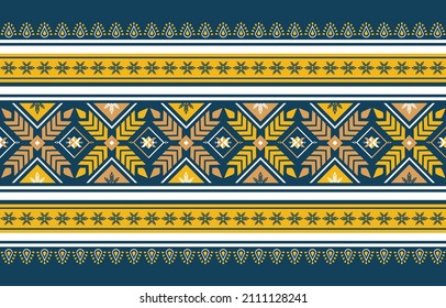 Ethnic abstract triangle pattern art. Seamless pattern in tribal, folk embroidery, and Mexican style. Aztec geometric art ornament print.Design for carpet, clothing, wrapping, fabric, cover, textile