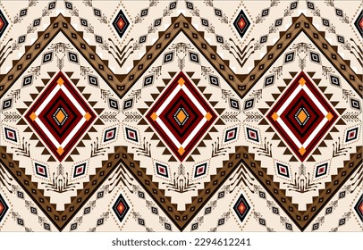 Ethnic abstract triangle pattern art. Seamless pattern in tribal, 
folk embroidery, and Mexican style. Aztec geometric art ornament print.
Design for carpet, clothing, wrapping, fabric, cover, textile