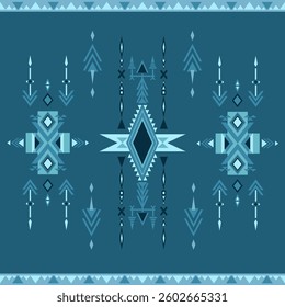 Ethnic abstract triangle pattern art. Seamless pattern in tribal, folk embroidery,  Aztec geometric art ornament print.Design for carpet, clothing, wrapping, fabric, cover, textile