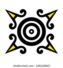 ethnic abstract vector illustration tattoo and design combination circle with white background